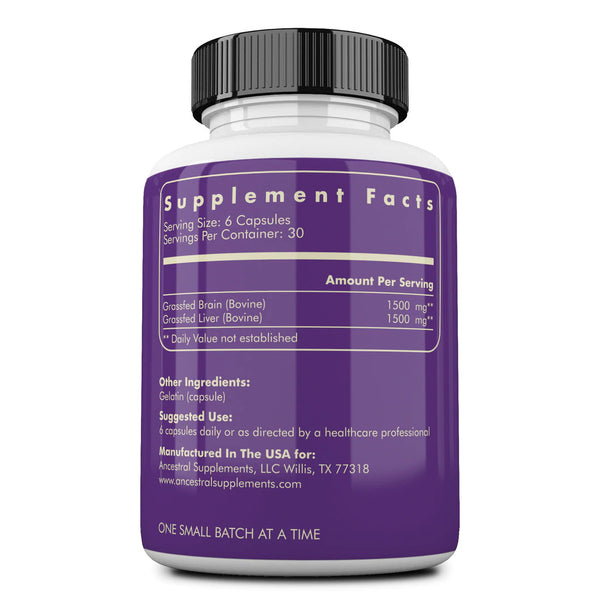 Grass fed beef brain by Ancestral Supplements
