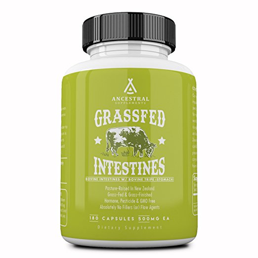 Grass fed intestines w/tripe (stomach) by Ancestral Supplements