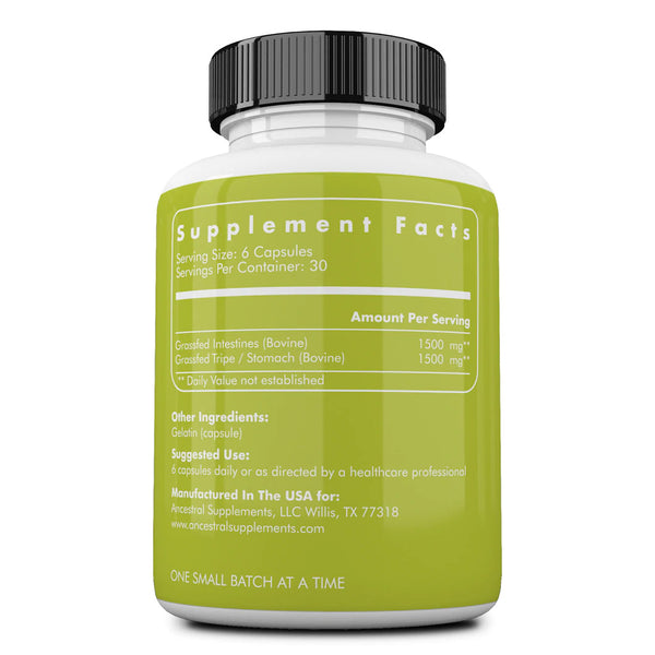 Grass fed intestines w/tripe (stomach) by Ancestral Supplements