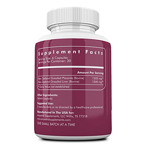 Grass fed beef placenta by Ancestral Supplements