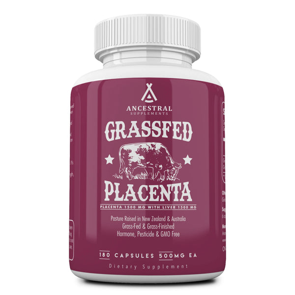 Grass fed beef placenta by Ancestral Supplements