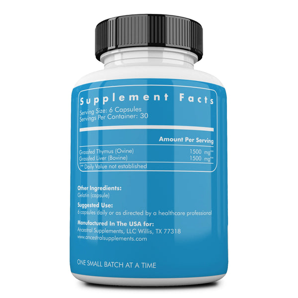 Grass fed thymus with liver by Ancestral Supplements