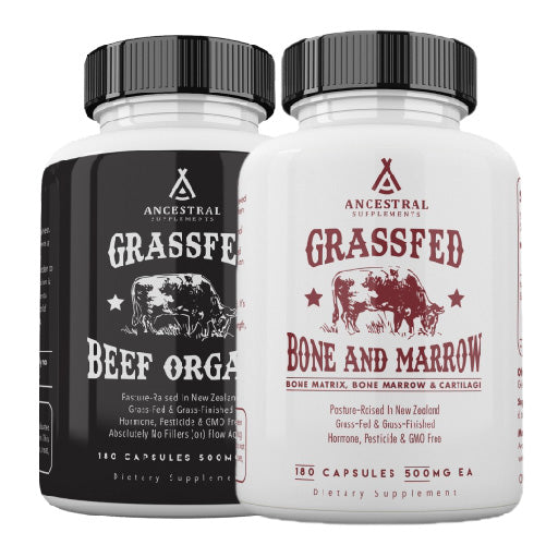 'COMBO Special' grass fed beef organs and bone and marrow by Ancestral Supplements