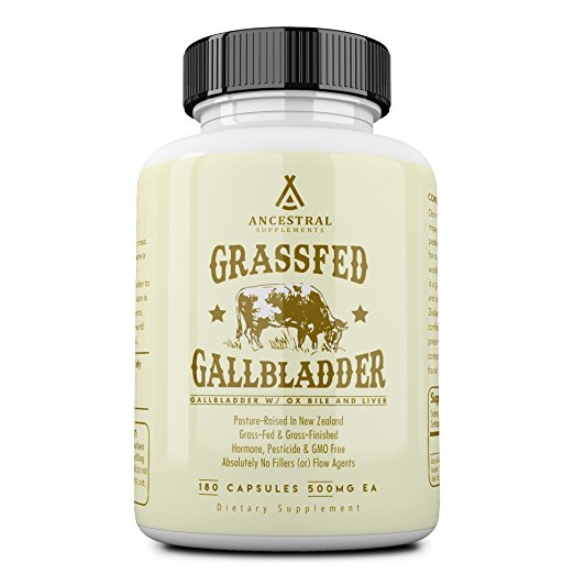 Grass fed beef gallbladder (w/ox bile and liver) by Ancestral Supplements