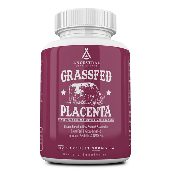 Grass fed beef placenta by Ancestral Supplements